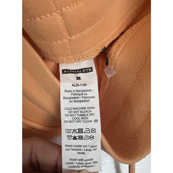 Alphalete Women’s Essential Core Joggers Orange Size M NWOT Slim Fit Sweatpants - Picture 4 of 5